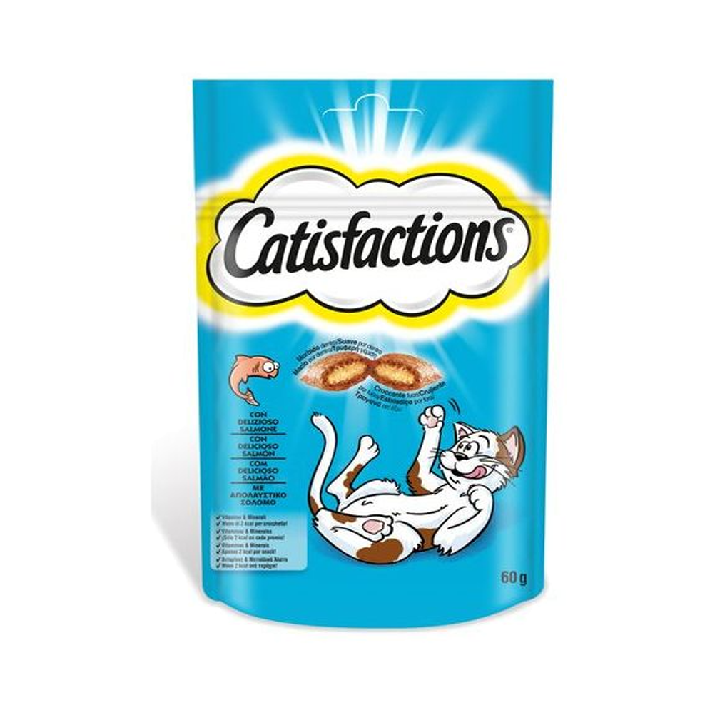 Friandises pour chat au saumon, Catisfactions (60 g)  La Belle Vie :  Courses en Ligne - Livraison à Domicile